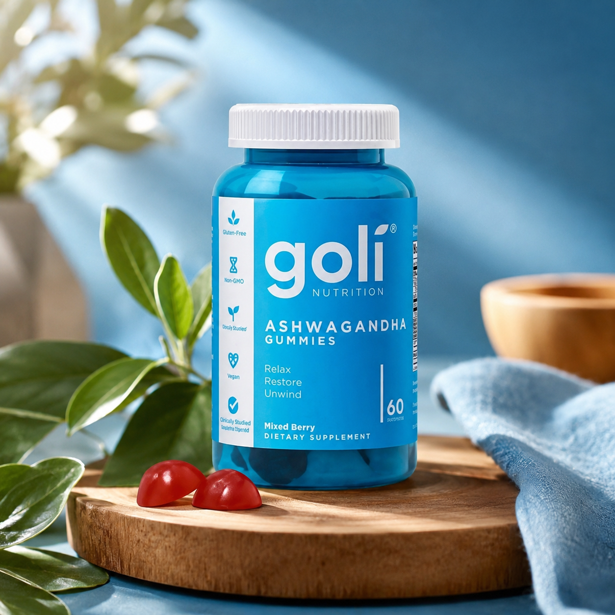 GOLI Ashwagandha Gummies, 60 CT