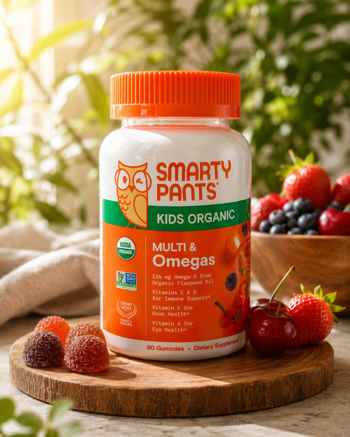 Kids Organic Multi & Omegas, 90 Gummies