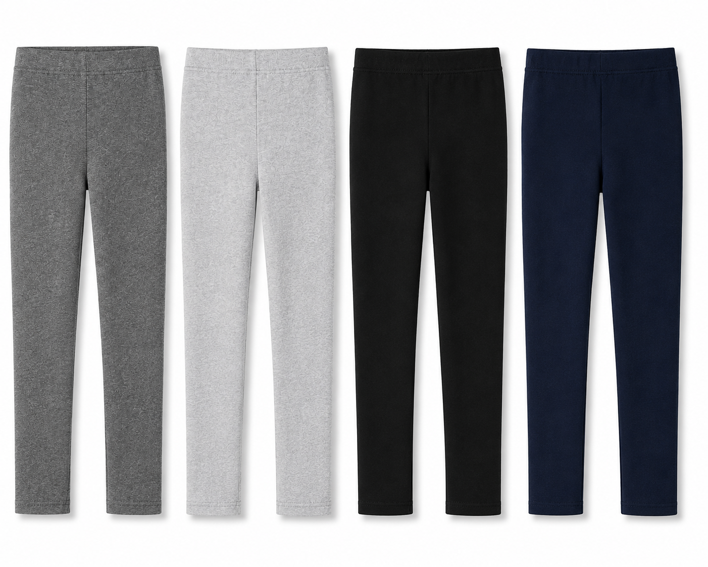 Resinta 4 Pack Girls Winter Warm Fleece Lined Leggings Thick Thermal Tights Pants Soft Stretchy Leggings