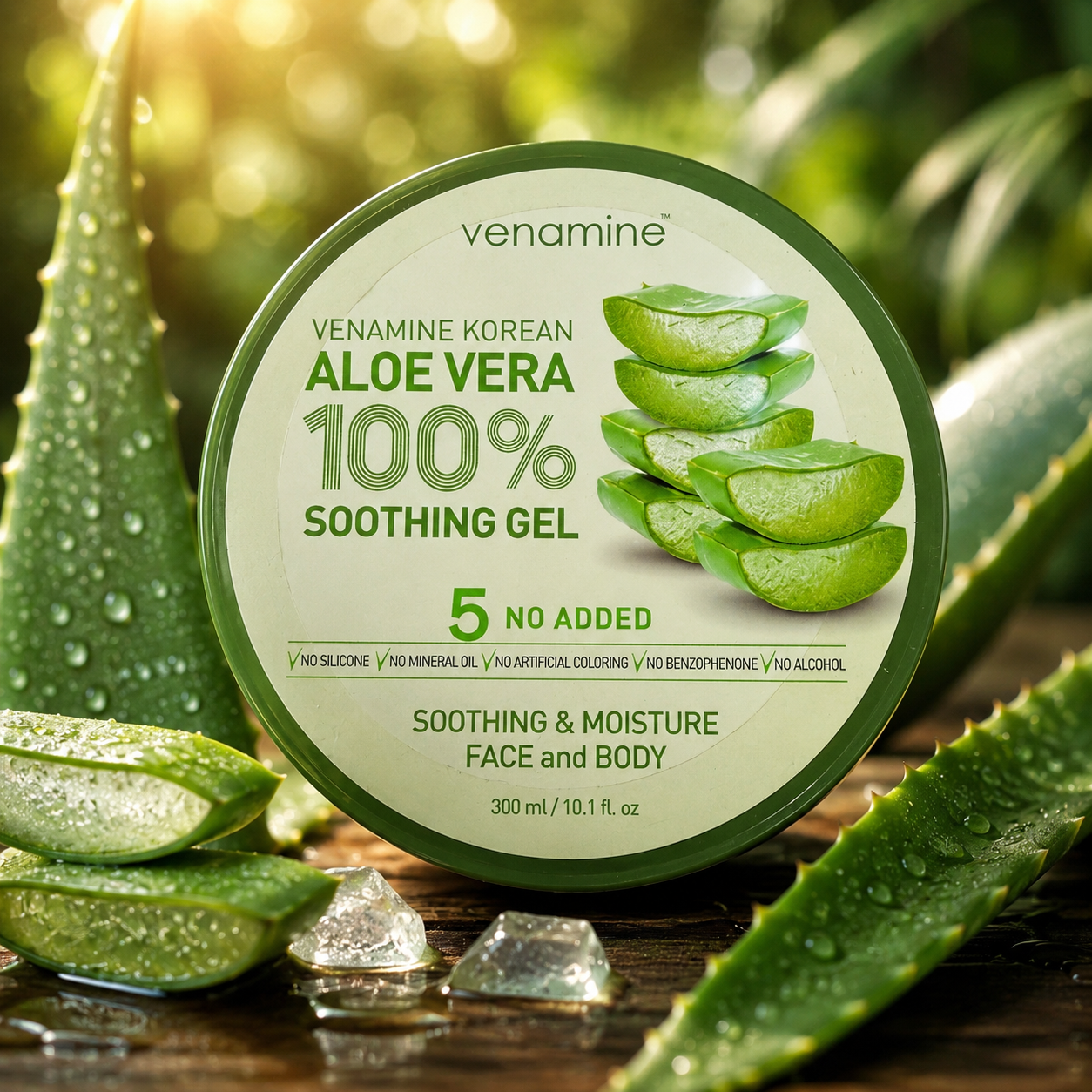 3S Aloe Vera Gel 99% Soothing Gel for Moisturizing, Replenishing and Repairing Skin 300ml