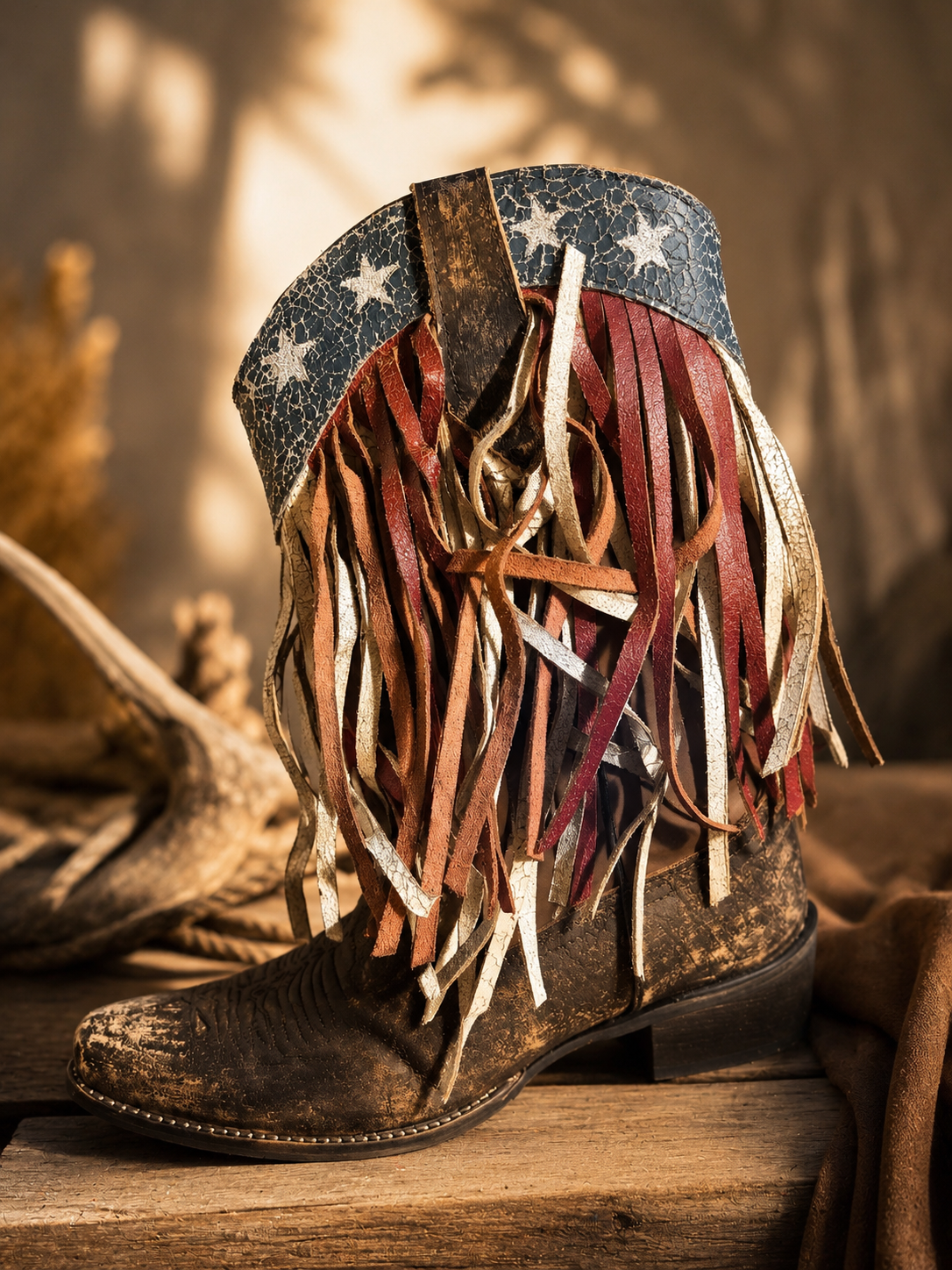 Roper American Beauty (Red/White/Blue) - Women's Cowgirl Boot